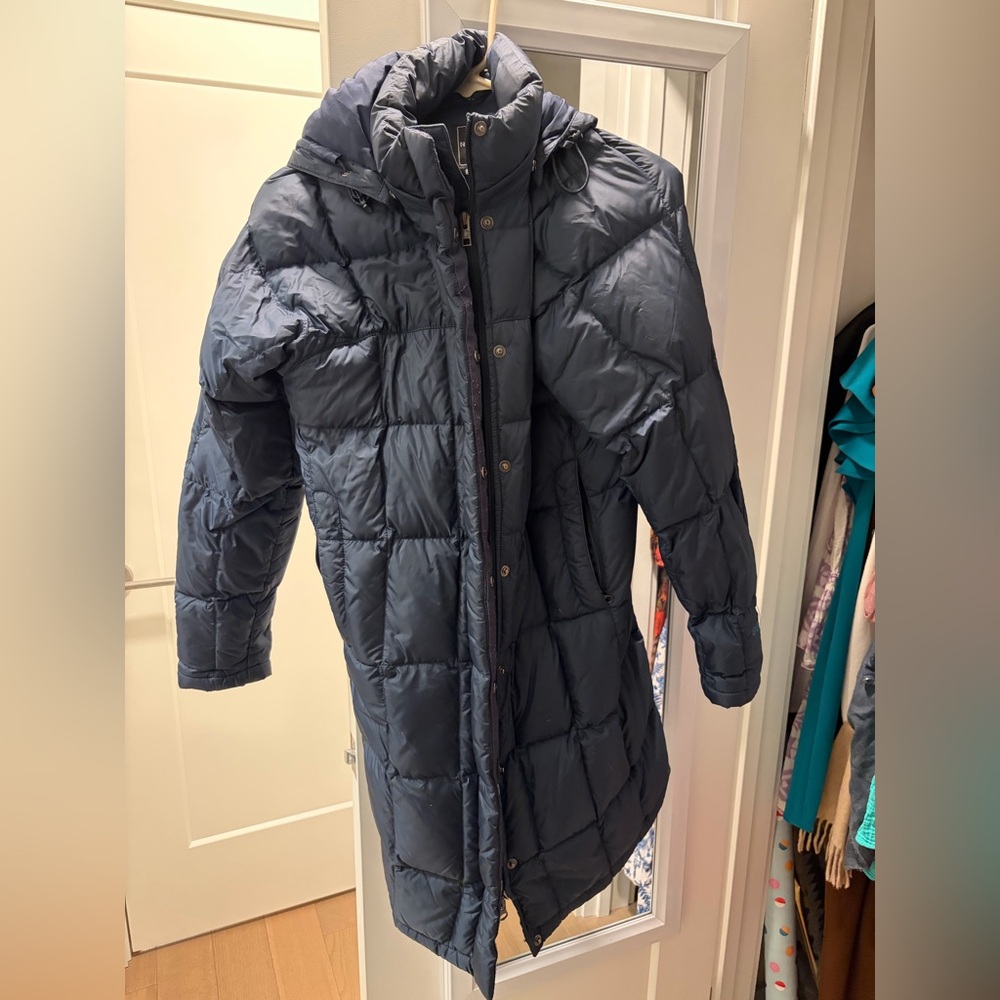 The North Face Down, long Navy Jacket - Women’s Small